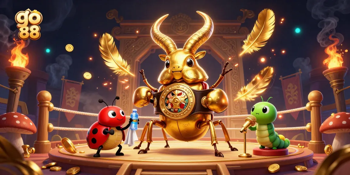 Experience go 88 with a vibrant casino scene featuring golden characters and dynamic elements.