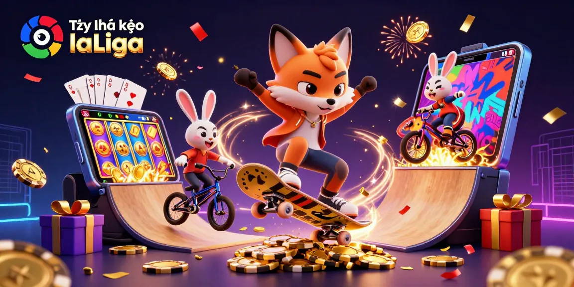 Tỷ lệ kèo La Liga highlights with vibrant characters in a casino-themed atmosphere