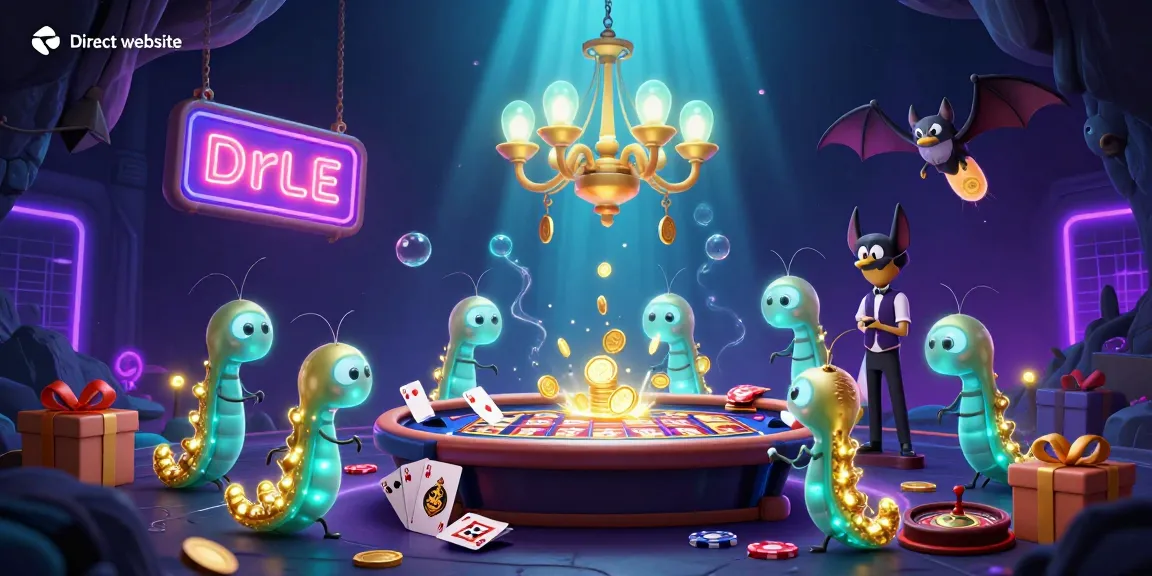Experience thrilling spins at a Direct website with illuminated glowworms lighting a cave casino while you play.