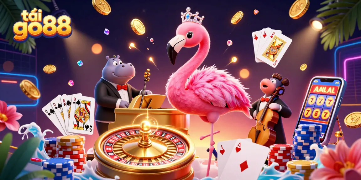 Engage in exhilarating gaming with tải go88, a vibrant casino scene full of excitement and rewards.