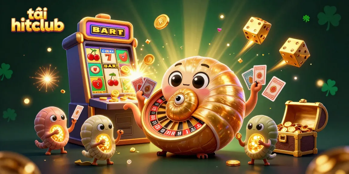 Experience thrilling gameplay with tải hitclub in a vibrant 3D casino illustration packed with dynamic elements.